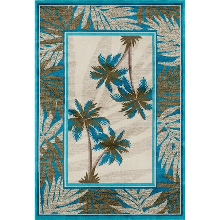 Art Carpet 8 X 11 Ft. Palm Coast Collection Frond Woven Area Rug, Beige 841864131420